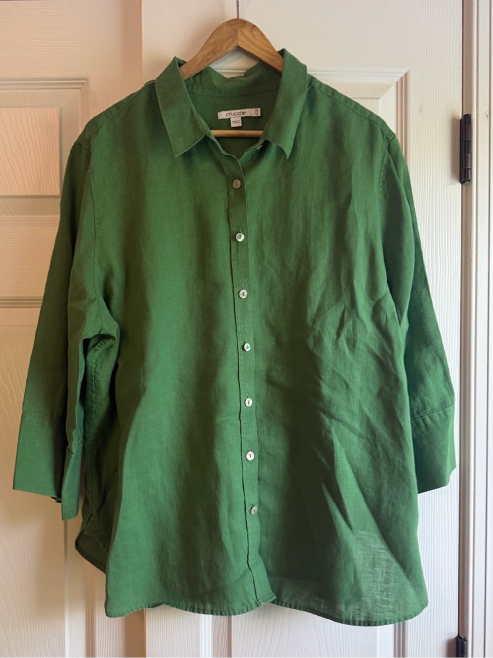 Chicos Linen Button-down Shirt
